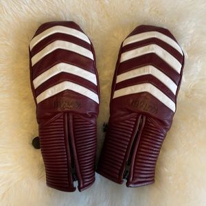 KOMBI Mittens Leather - vintage look modern warmth